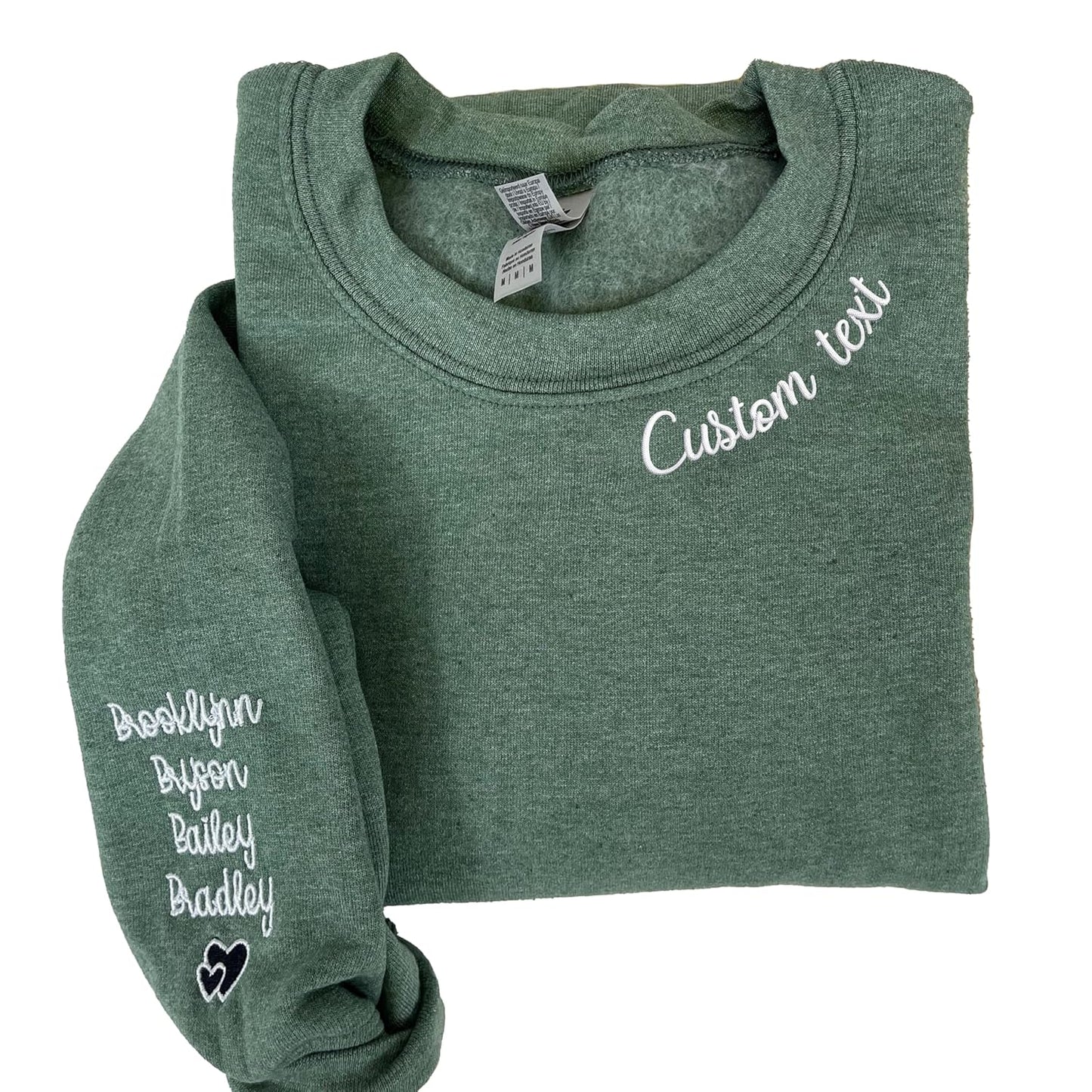 Personalized Embroidered Sweatshirt - Custom Names, Perfect Gift for Mom & Grandma