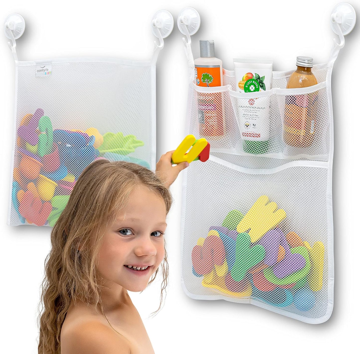 Comfylife Bath Toy Organizer Set - Tidy Bath Fun!