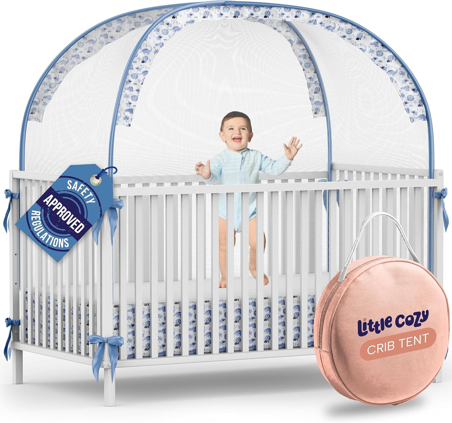 Crib Tent to Keep Baby Safe with Strong Breathable Mesh Canopy