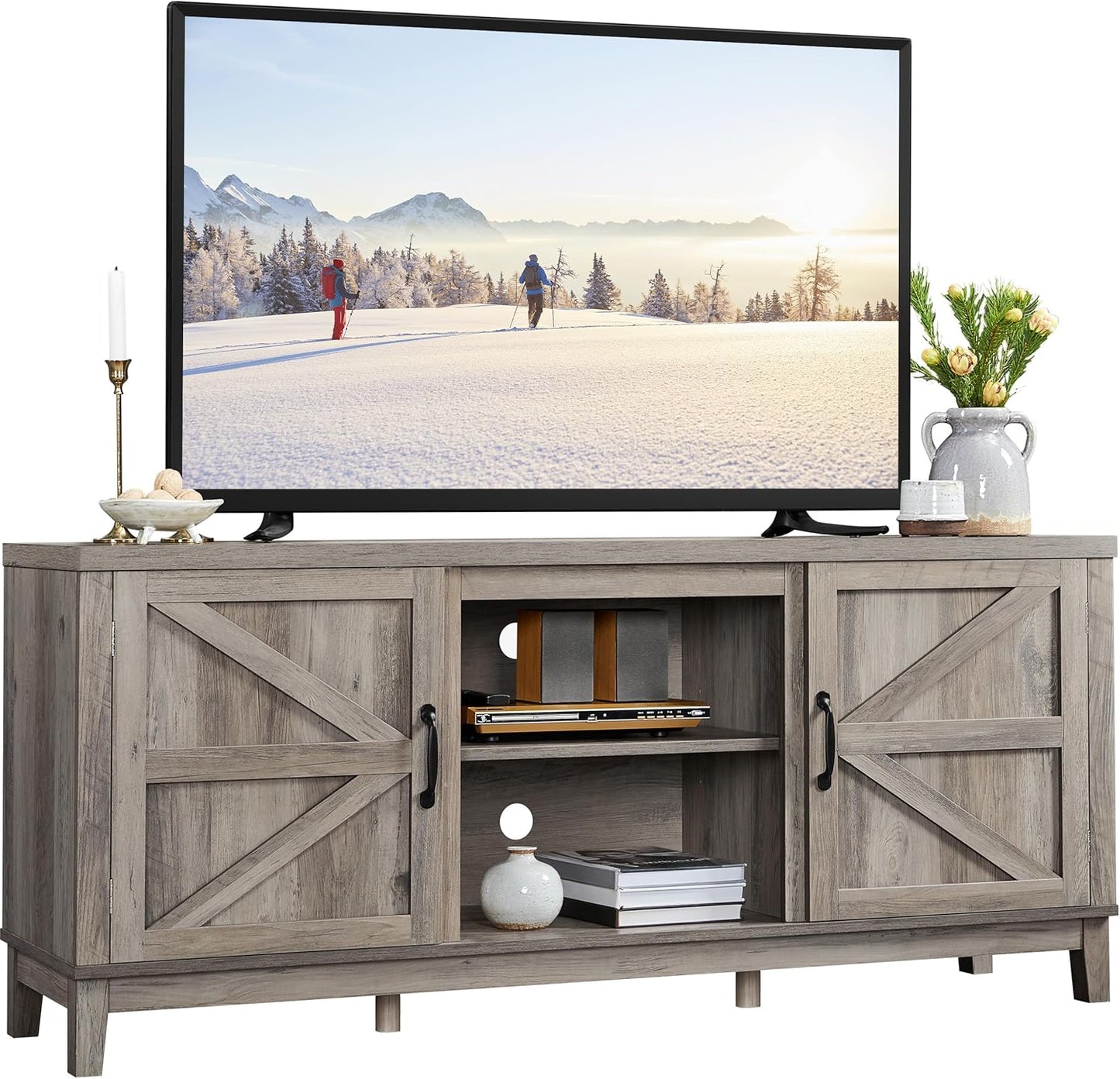 Stylish 65 Inch TV Stand - Farmhouse Charm!