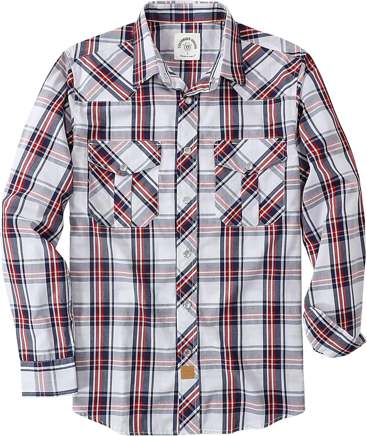 Dubinik Pearl Snap Shirts for Men - Vintage Casual Plaid Style