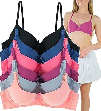 Supportive Bras Pack of 6 for Women in Assorted Styles A to DDD