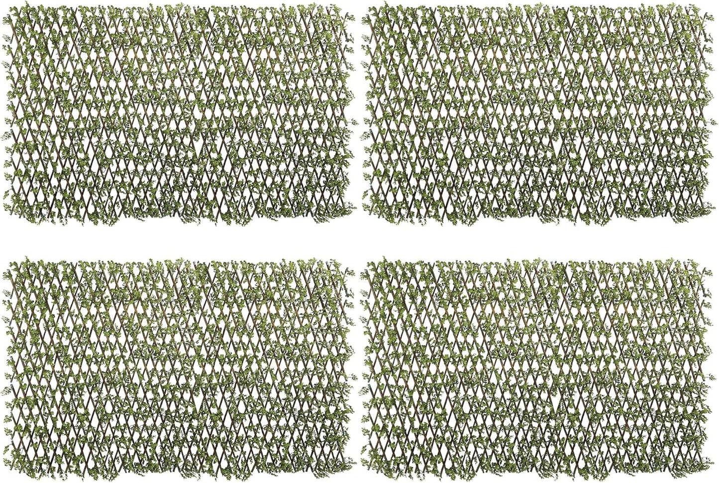 4PCS Artificial Expandable Buxus Leaf Privacy Fence Screen