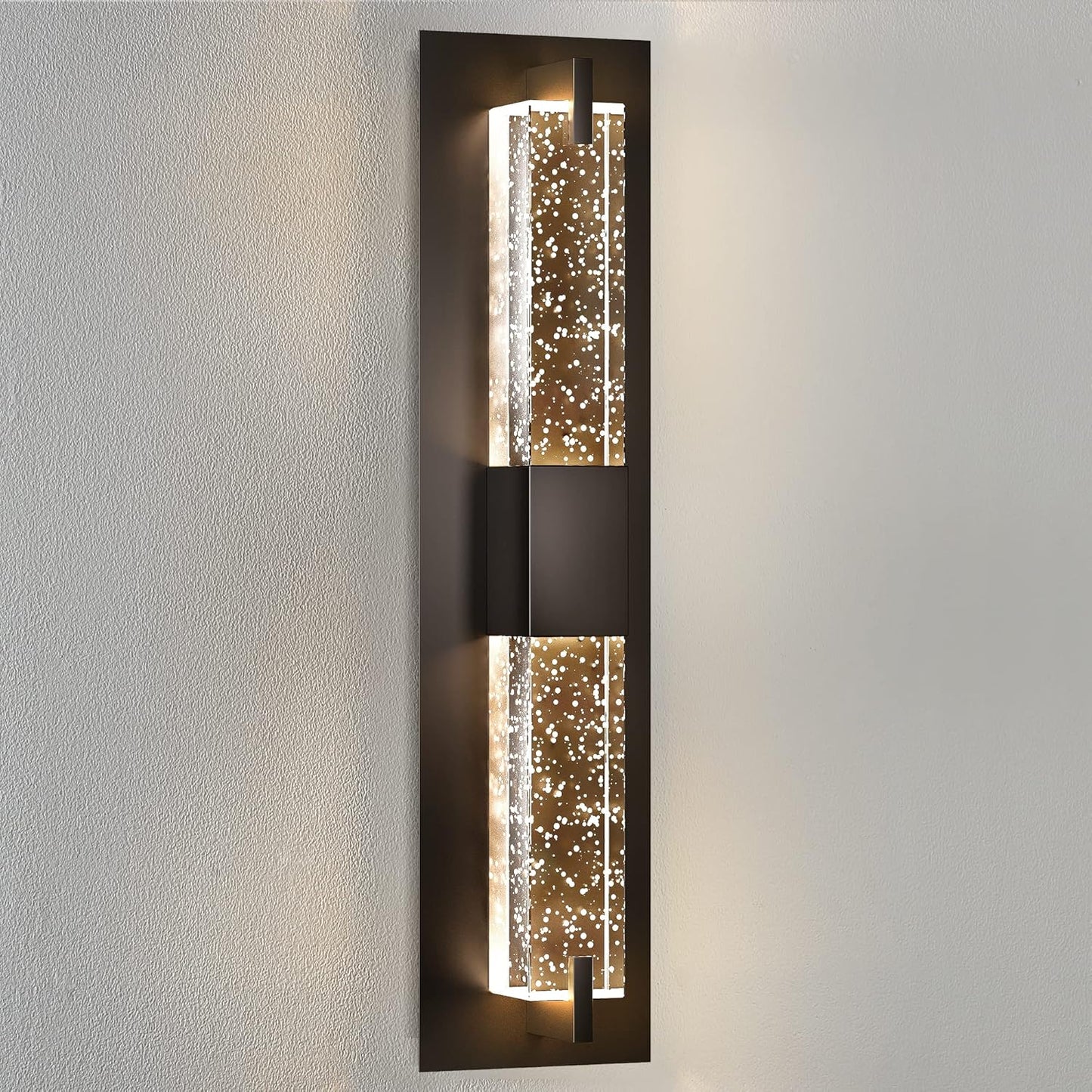 WOSHITU LED Wall Sconce Light: Modern Dimmable Crystal Fixture