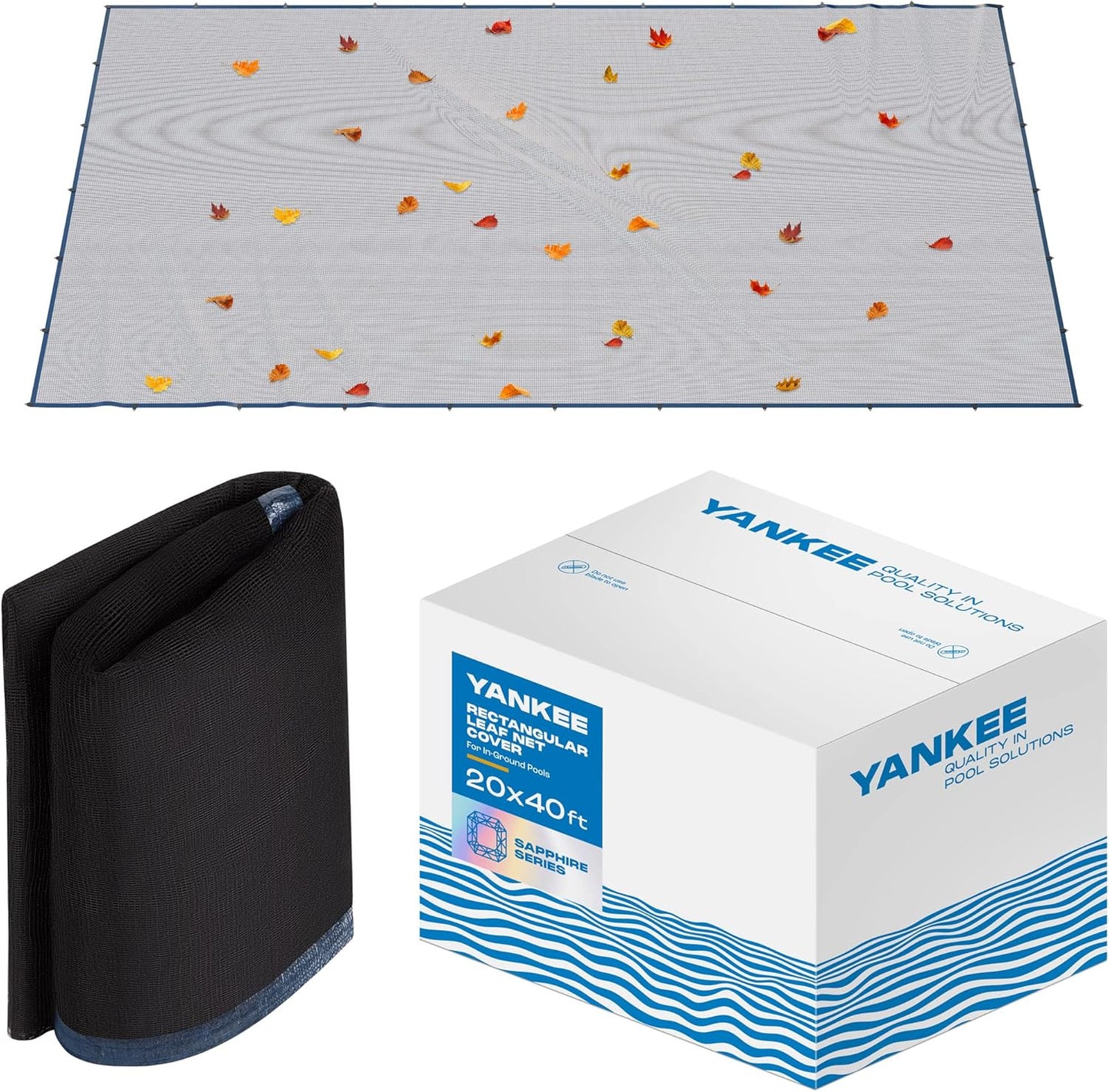Yankee Pool Leaf Net Cover for 20x40 Ft Rectangular Pools