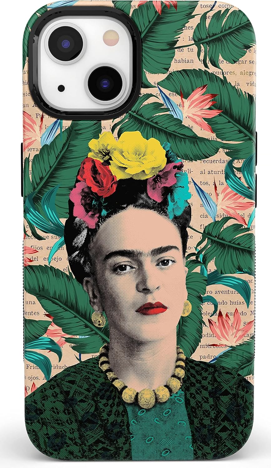 Bold Protective iPhone 13 Case with Frida Kahlo Design