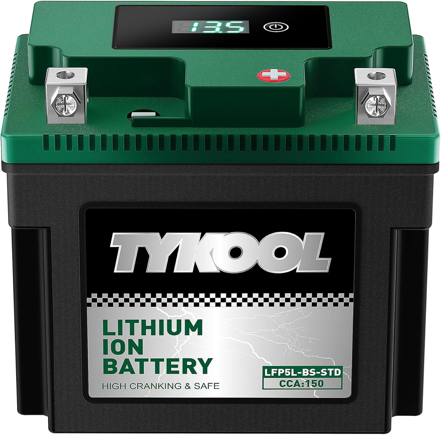 YTZ7S Lithium Motorcycle Battery with Digital Readout and 150CCA