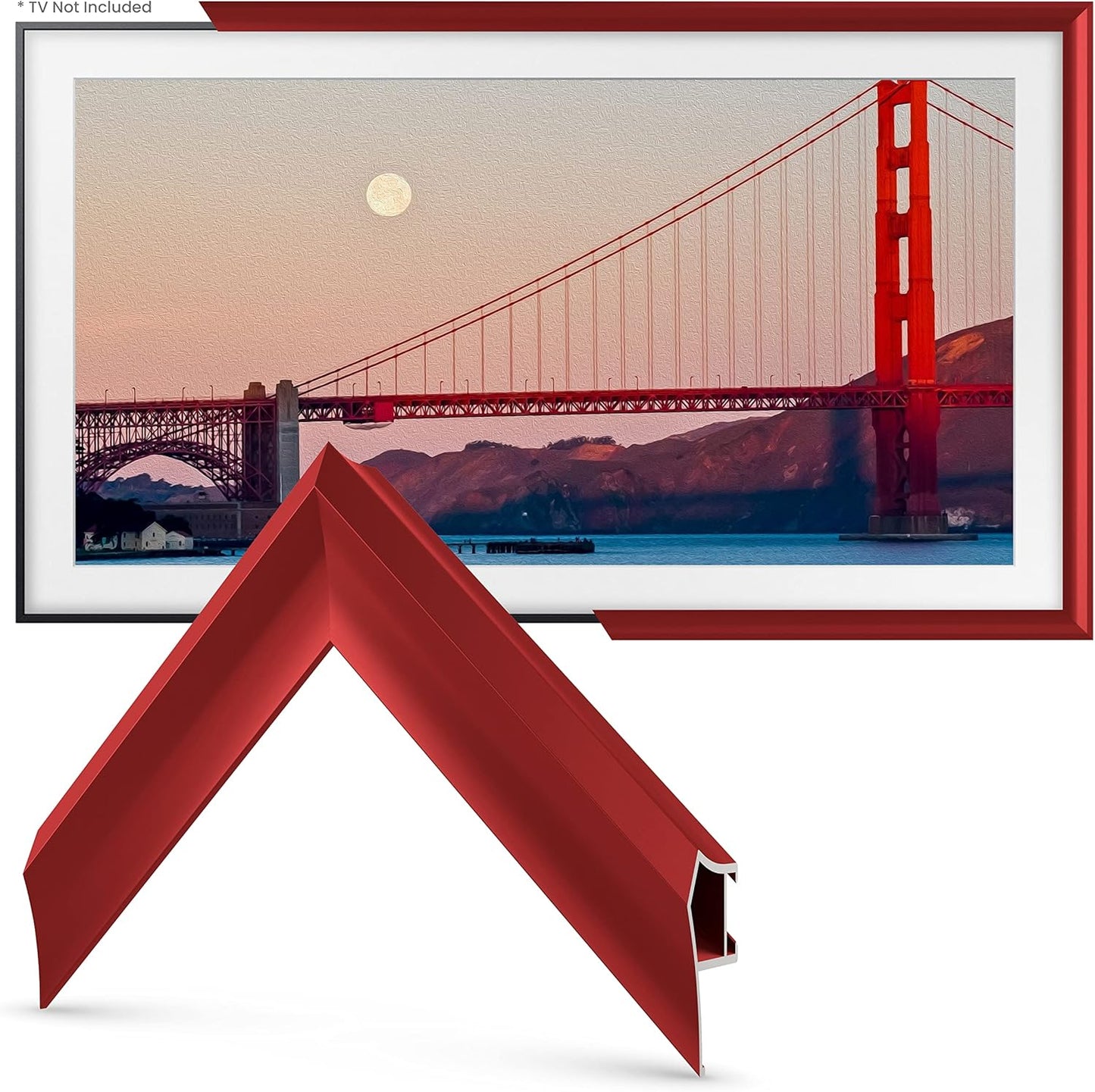 Samsung The Frame TV Candy Red Bezel
