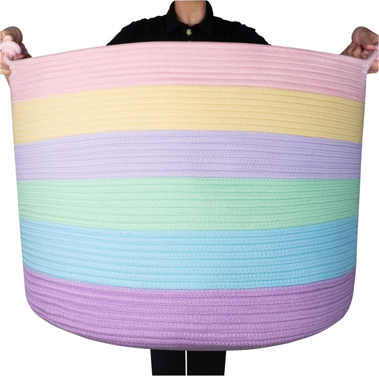 XXXLarge Decorative Cotton Rope Basket for Home Storage Needs