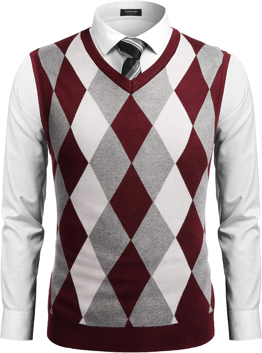 COOFANDY Men's Sleeveless V Neck Pullover Sweater Vest