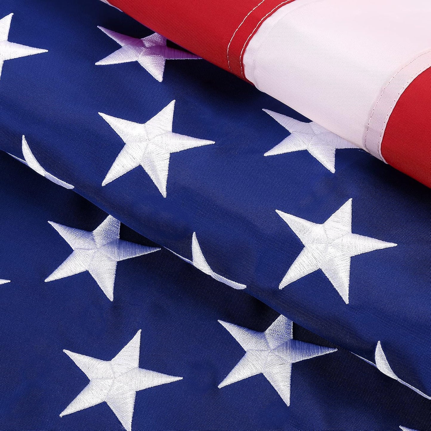 Premium 5X8 ft American Flag with Embroidered Stars and Grommets