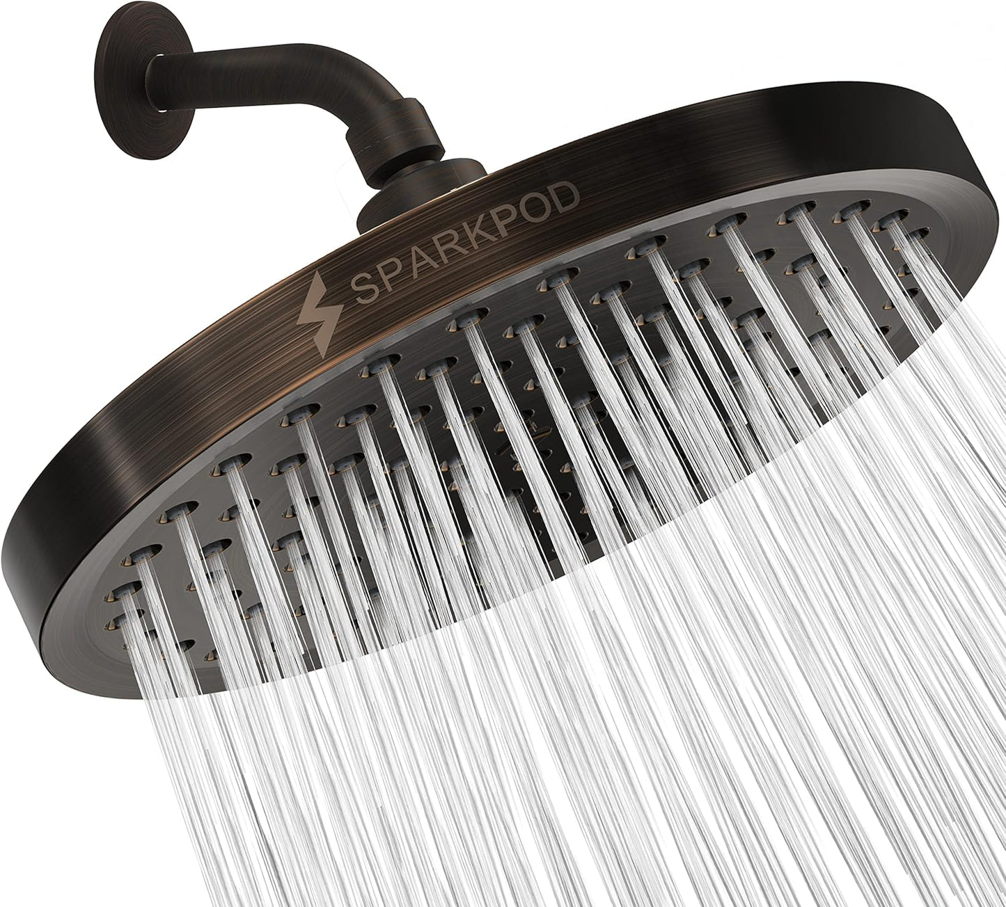 SparkPod High Pressure Rain Shower Head - Luxury Design 8 in