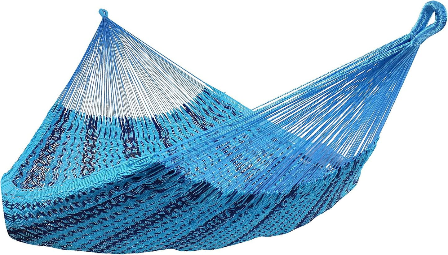Sunnydaze Handwoven XXL Thick Cord Mayan Double Hammock Comfort