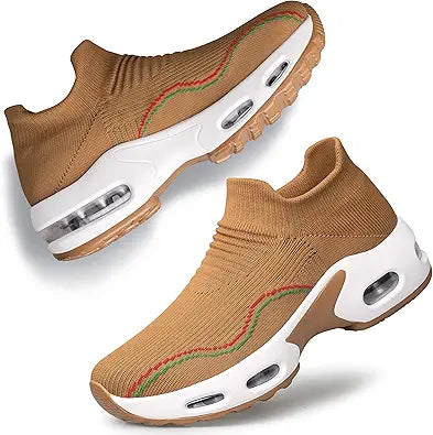 DOUSSPRT Womens Walking Shoes Slip on Sneakers for Comfort