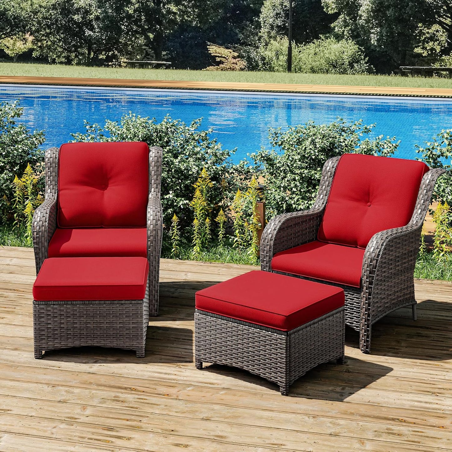 Joyside 4 Pieces Outdoor Patio Furniture Set for Cozy Gatherings