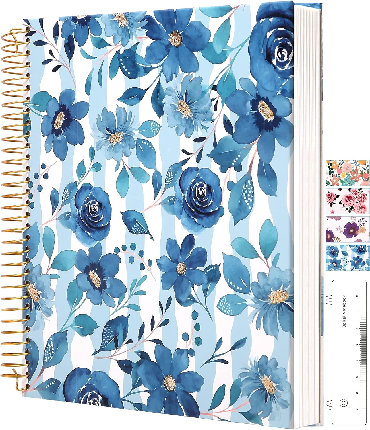 CAGIE Floral Spiral Notebook 8.5x11 - Elegant Organization