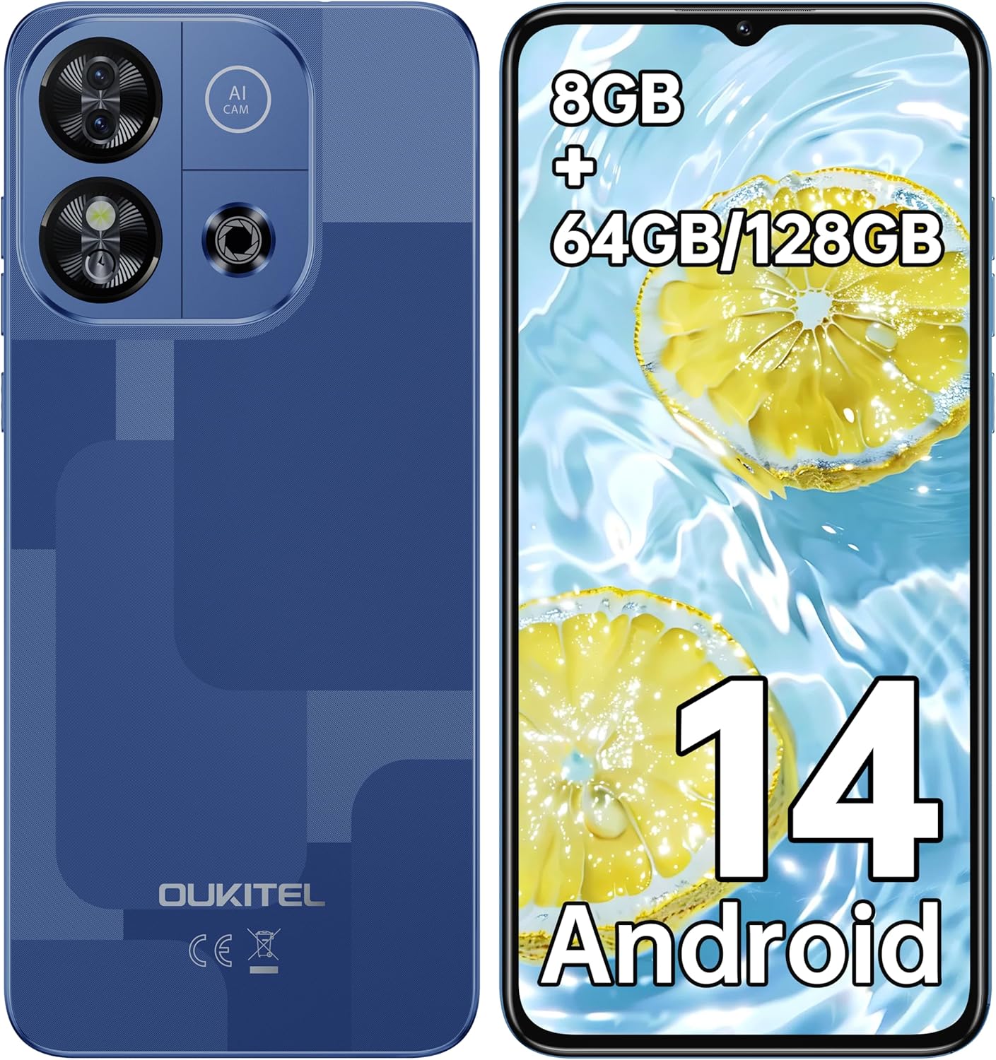 OUKITEL C57S Cell Phone Unlocked - Affordable 8GB RAM Smartphone