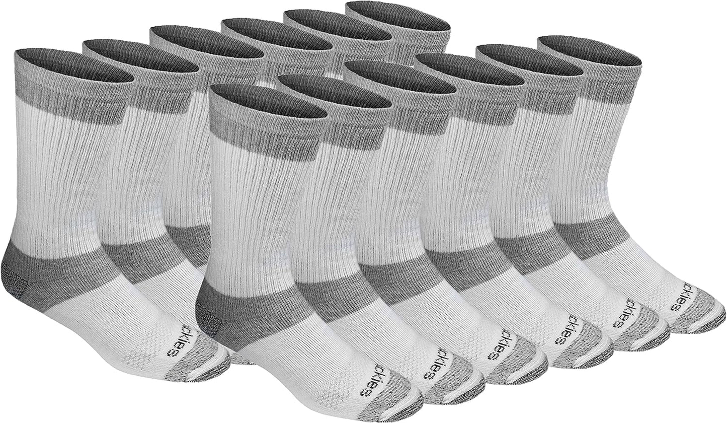 Dickies Men's Dri-tech Max Cushion Crew Socks for Comfort