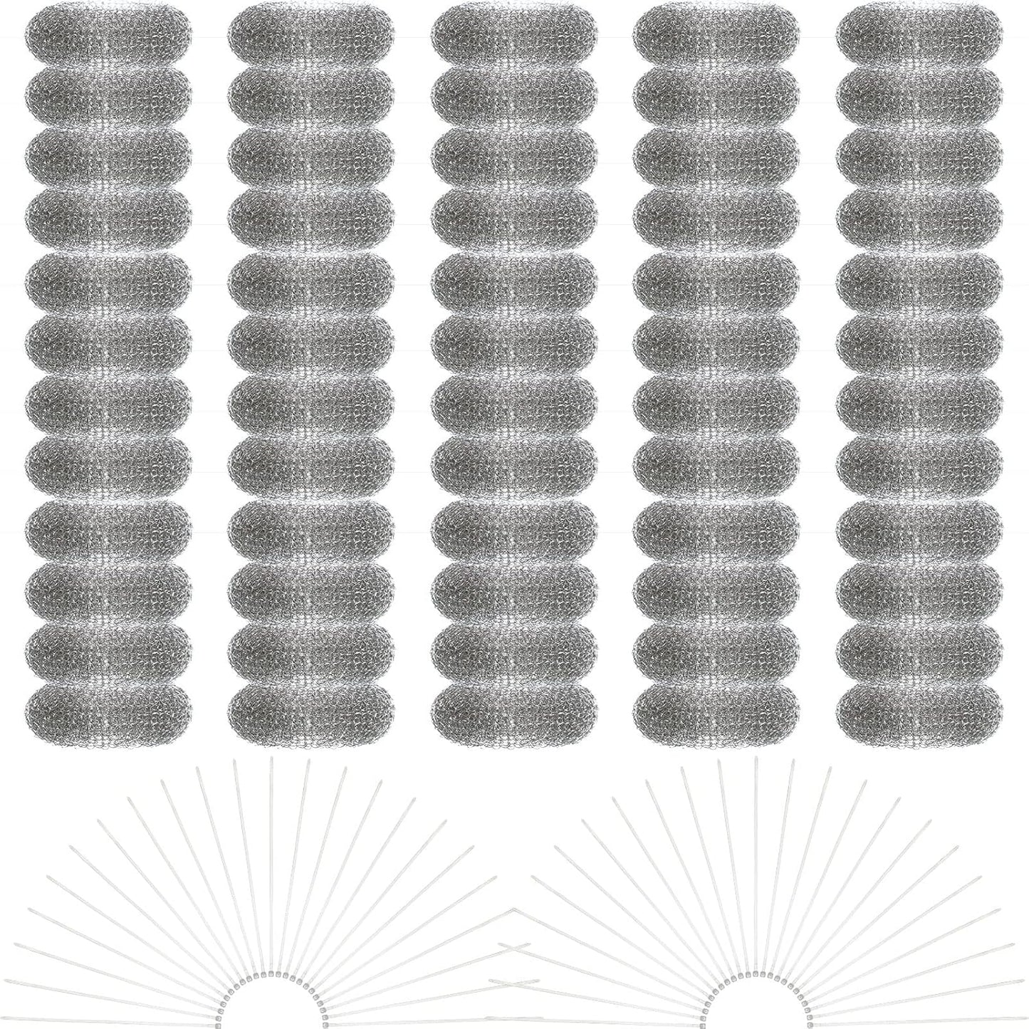 Rust-Proof Stainless Steel Lint Traps - 60 Pieces