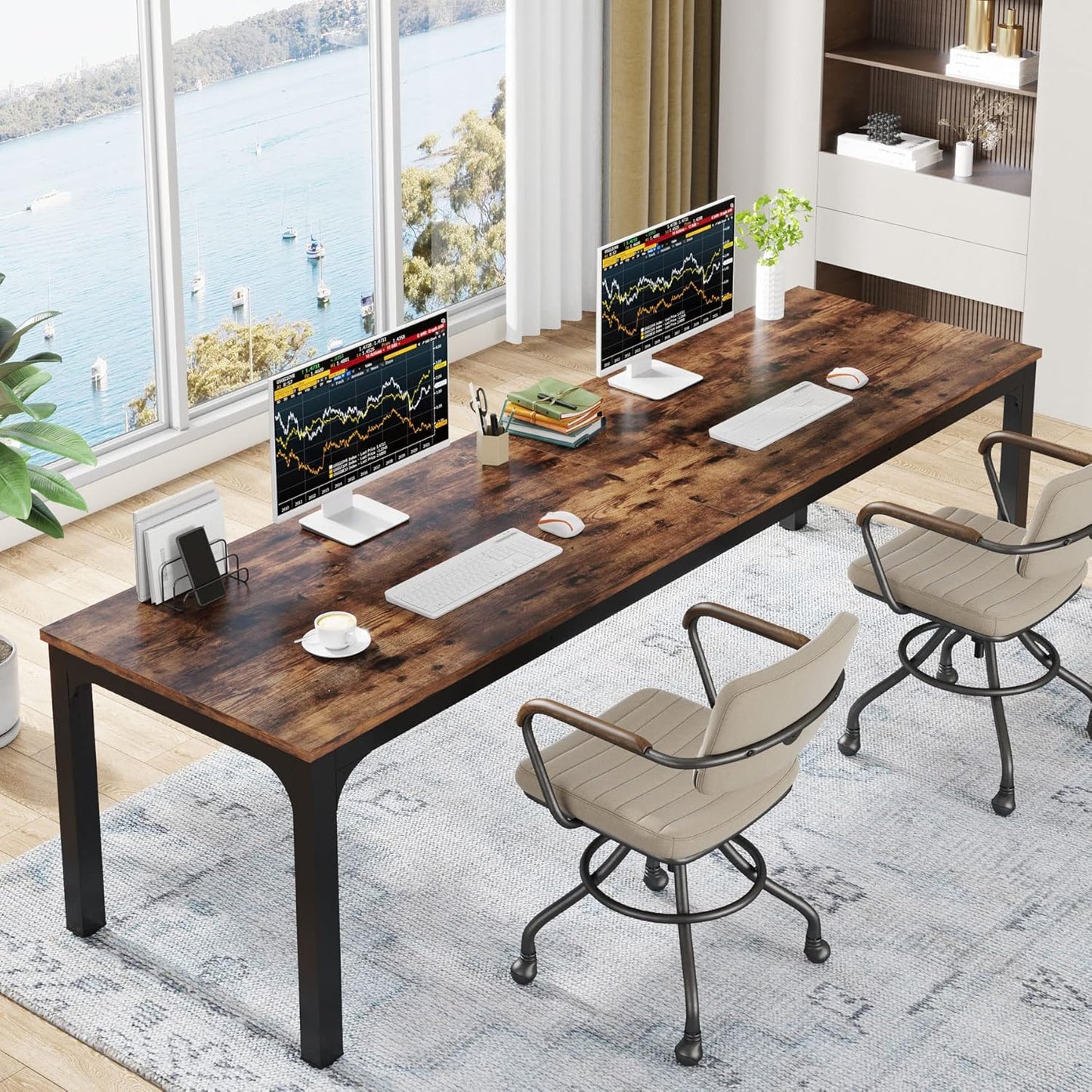 Tribesigns 78.7 Double Workstation Desk