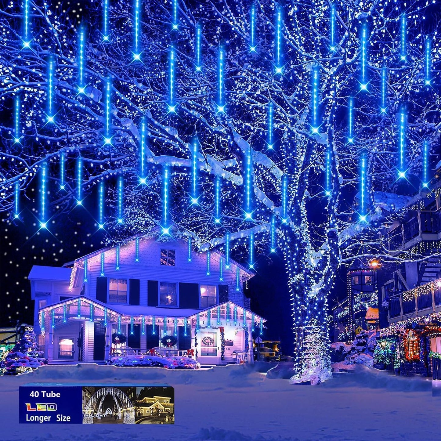 Blue Christmas Icicle Lights Outdoor for Stunning Holiday Decor