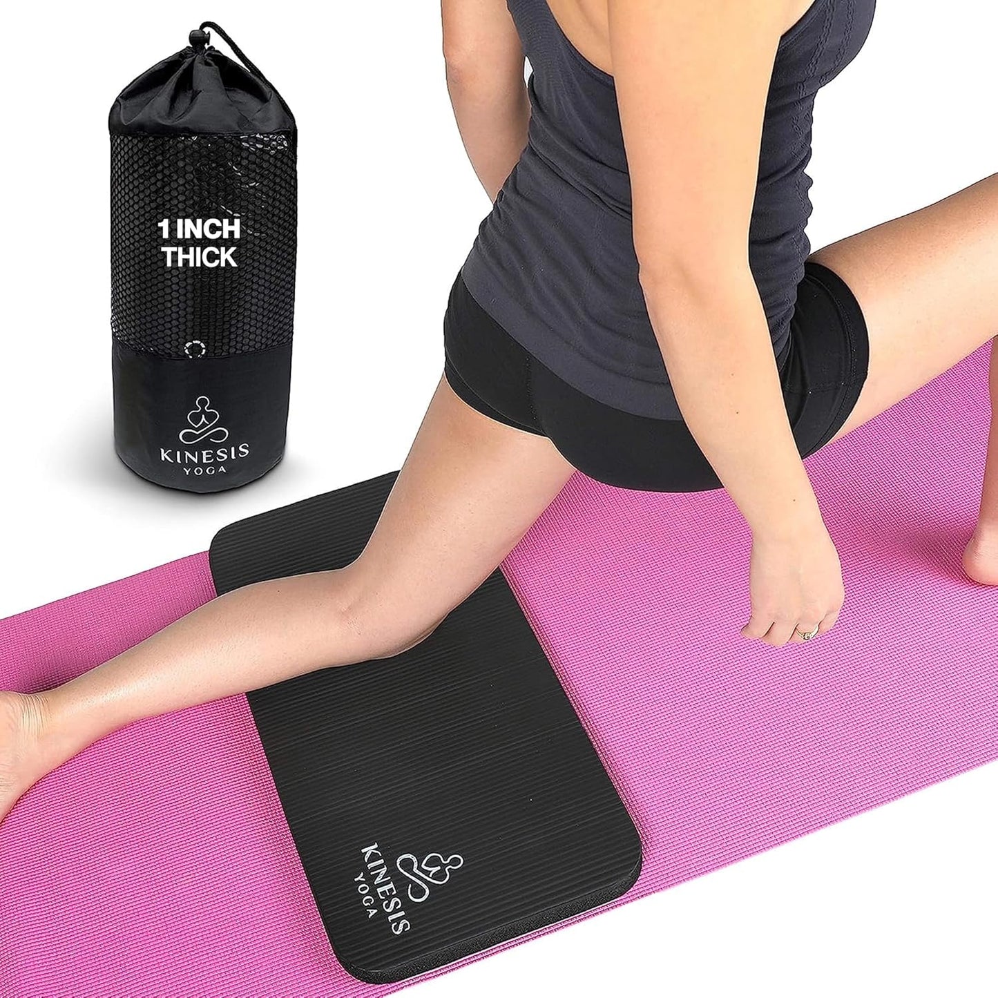 Pain-Free Yoga with 1'' Thick Knee Pad