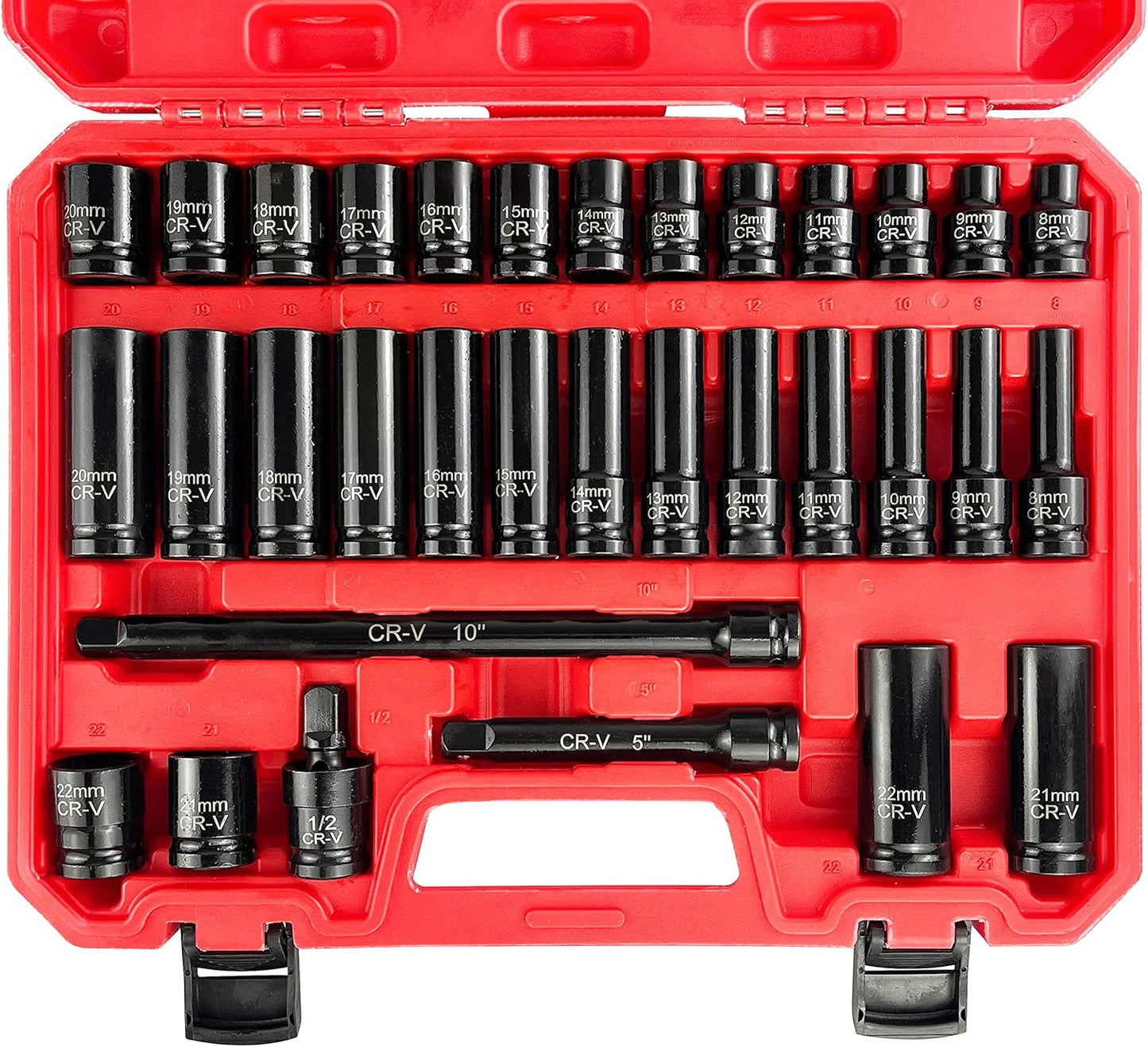 33pcs 1/2in Impact Socket Set for Mechanics and DIY Enthusiasts
