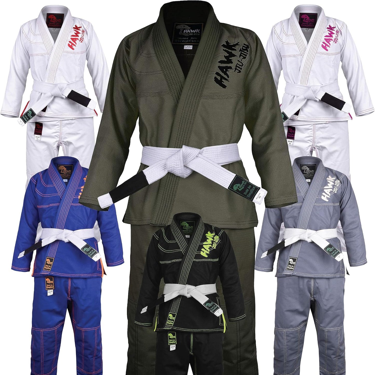 Hawk Sports Brazilian Jiu Jitsu Gi for Kids - Ultra-Light Tough