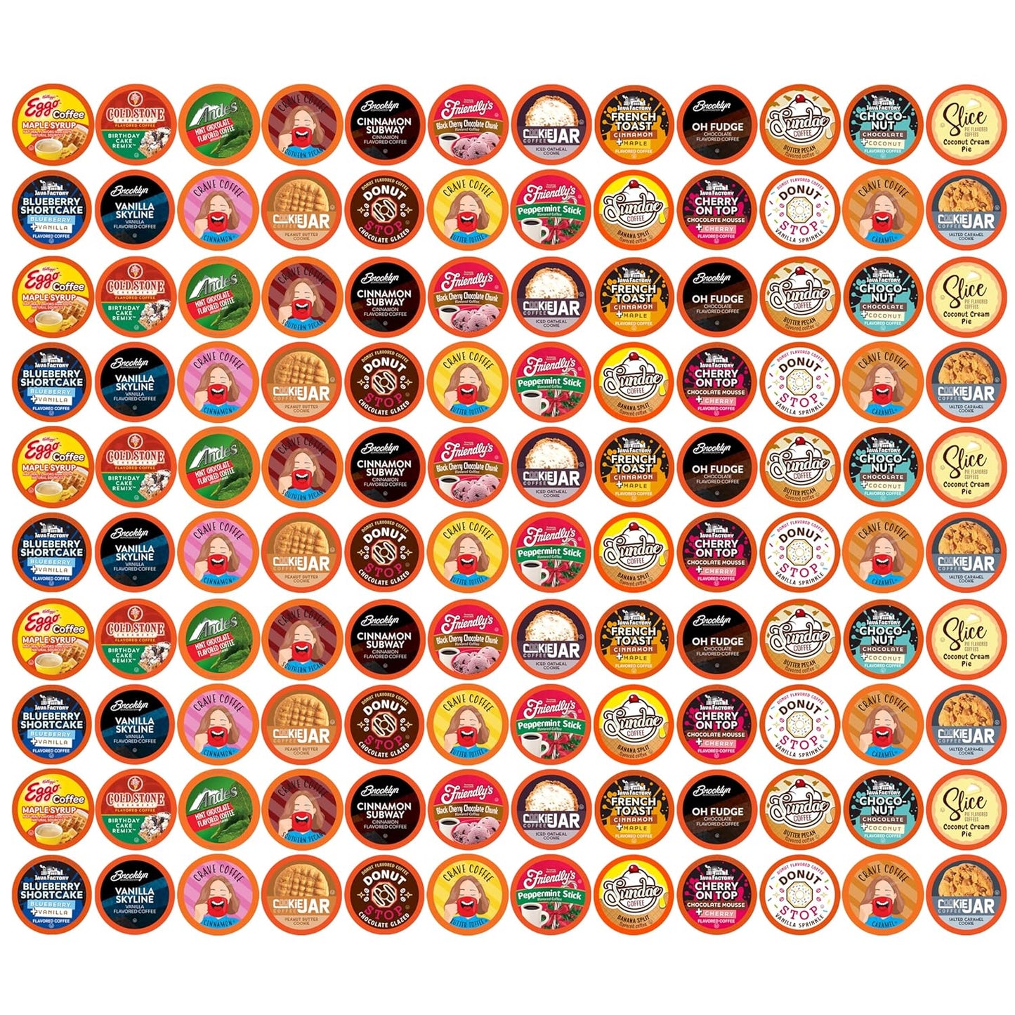 Coffee Pod Variety Packs Super Flavored Sampler 120 Count