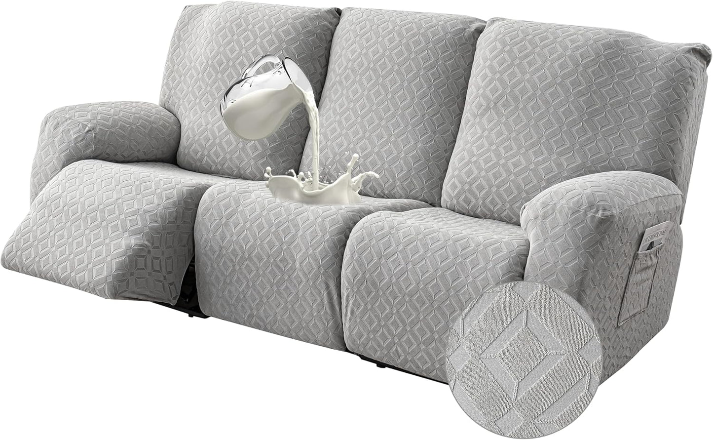 Gennia Waterproof Recliner Sofa Cover for Pets and Kids