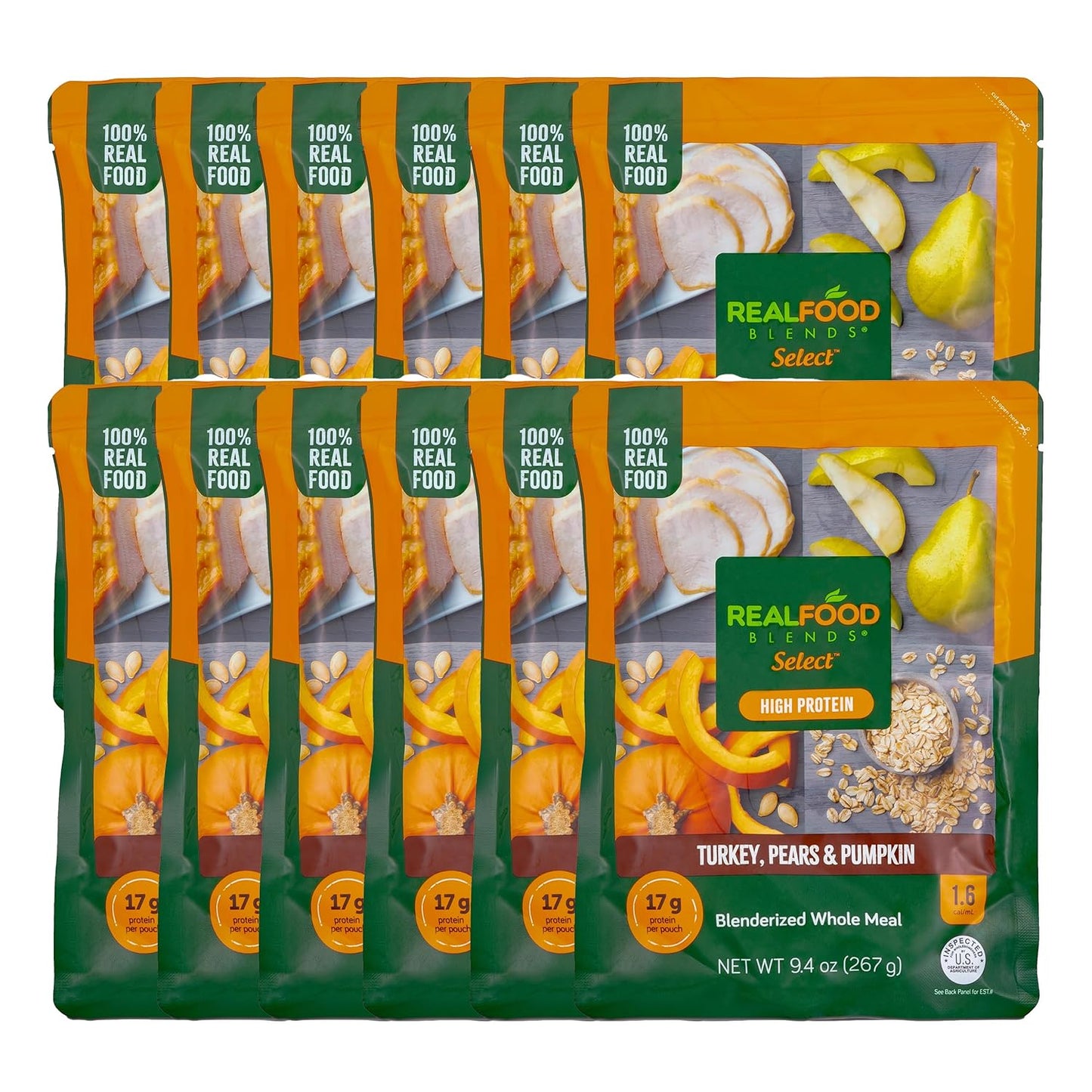 Nutricia Real Food Blends Turkey Pureed Meal, Pack of 12