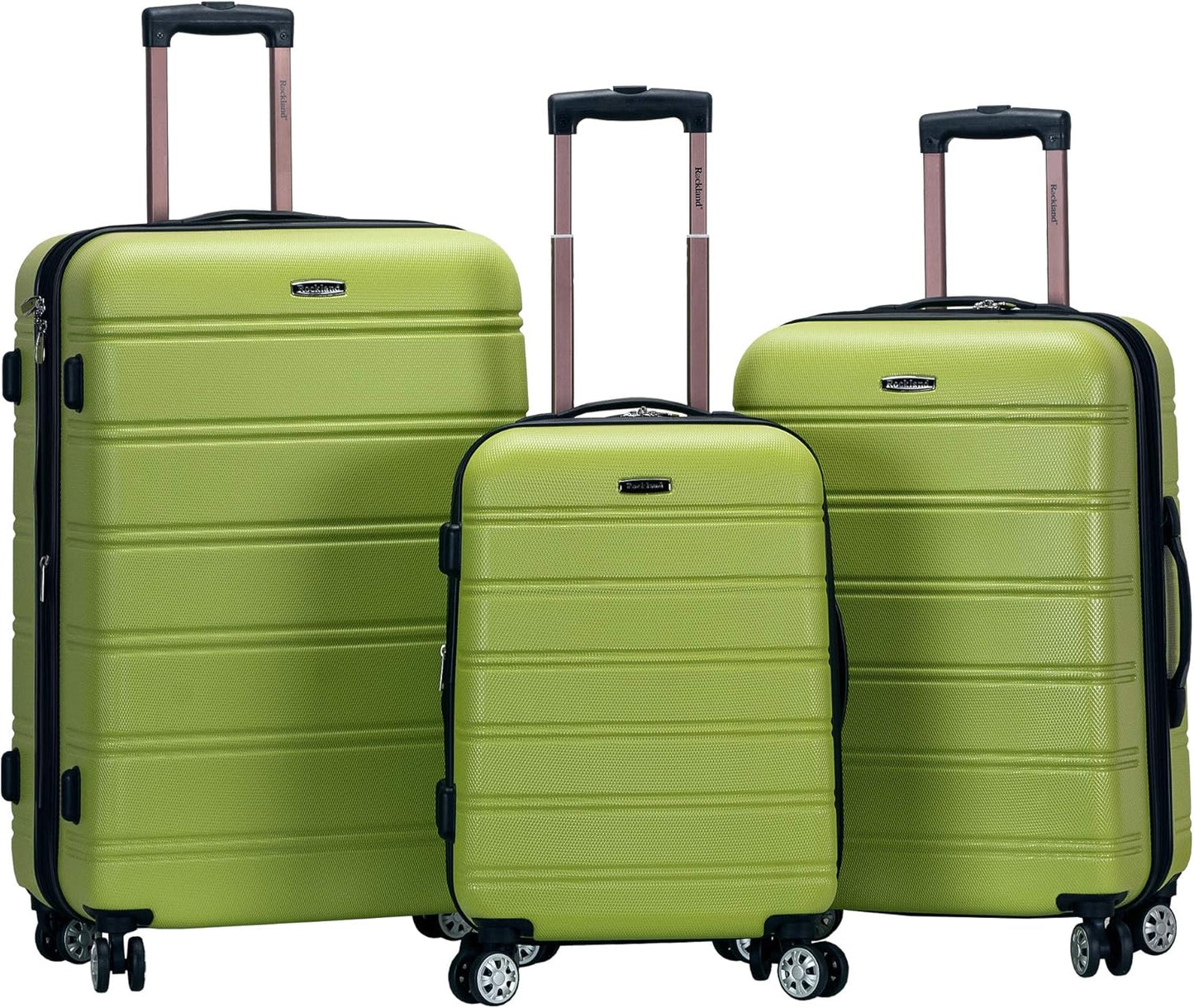 Rockland Melbourne Hardside Expandable Luggage Set with Wheels