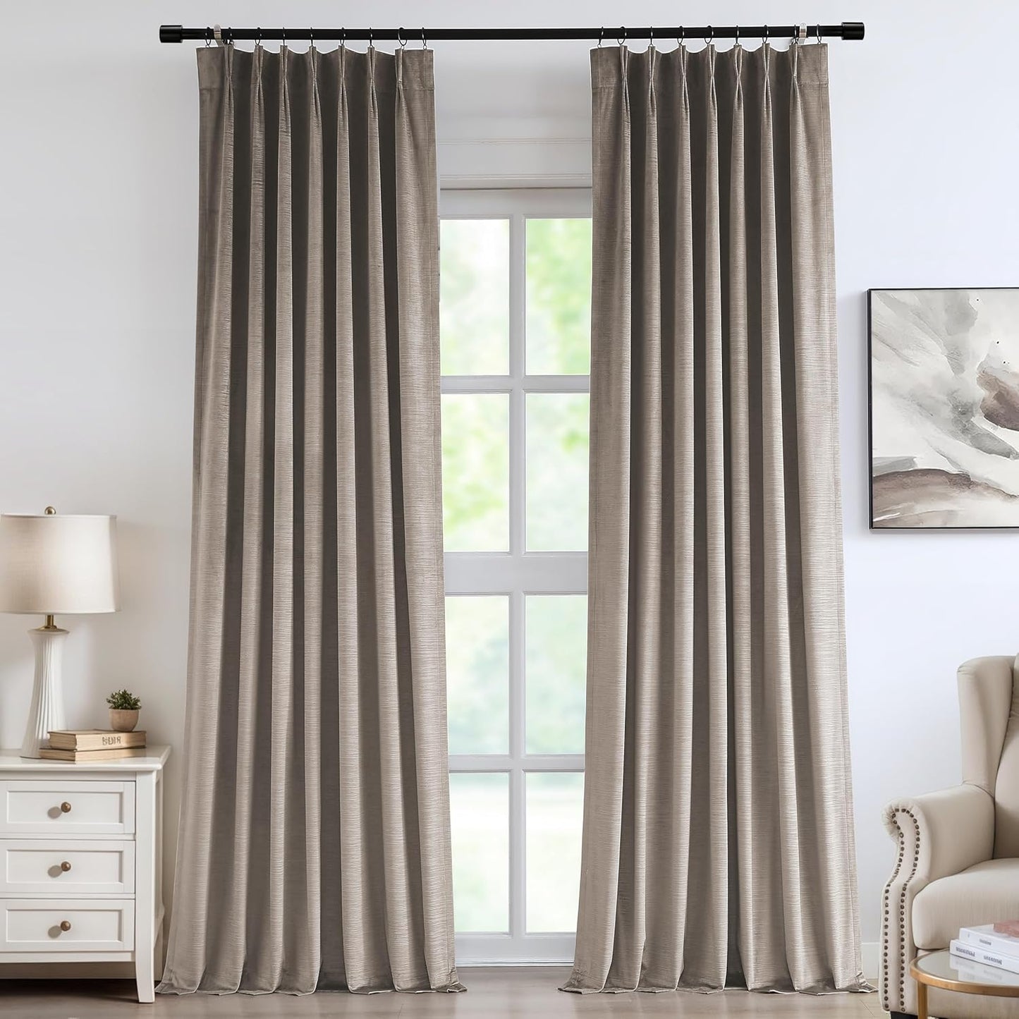 Blackout Velvet Curtains: 95% Room Darkening, Thermal Insulated - 108 Inch