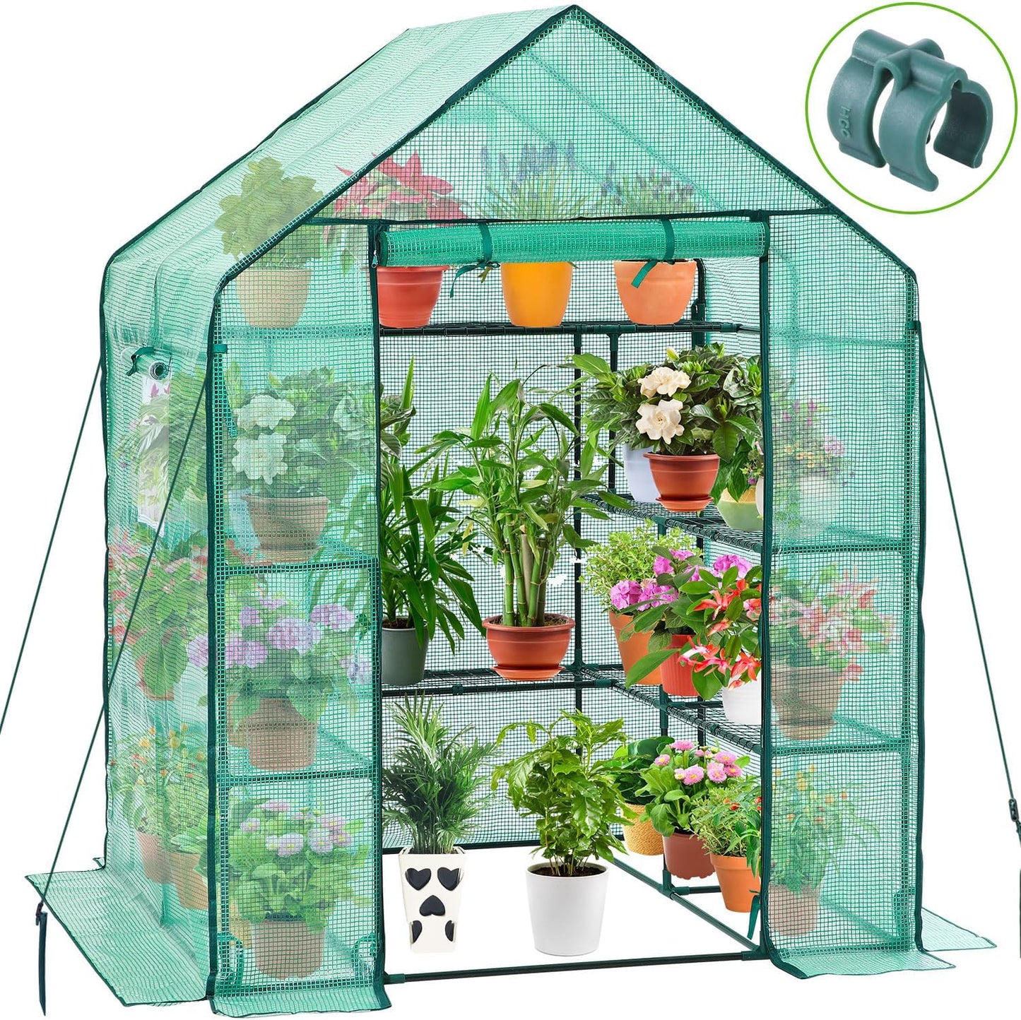 Ohuhu 4 Tier Walk-in Greenhouse: Durable & Spacious