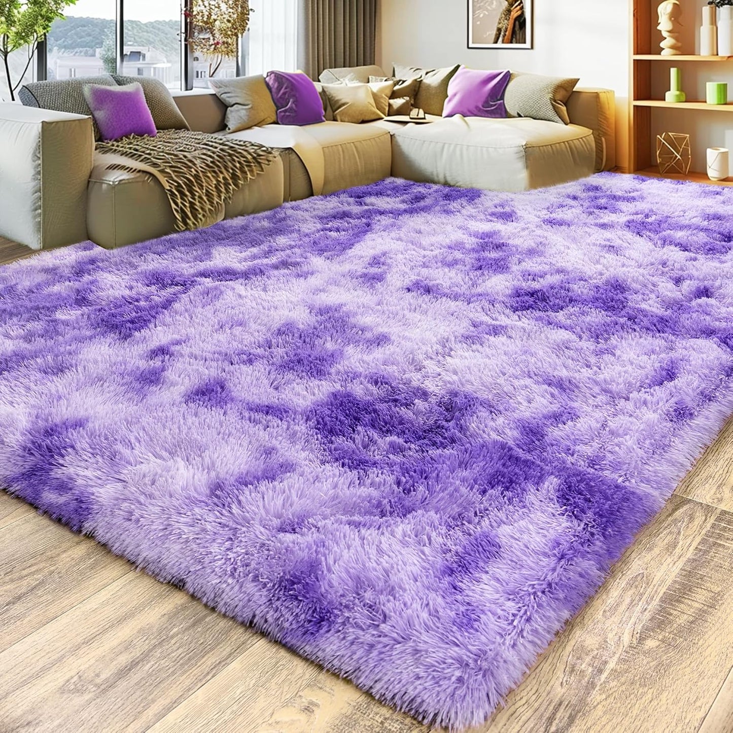 Ultra Fluffy 8x10 Large Area Rug for Living Room and Bedroom