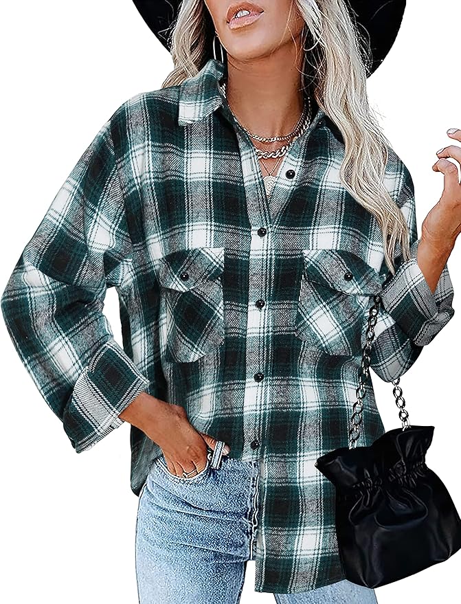 BTFBM Women Corduroy Shacket Jacket for Casual Fall Style