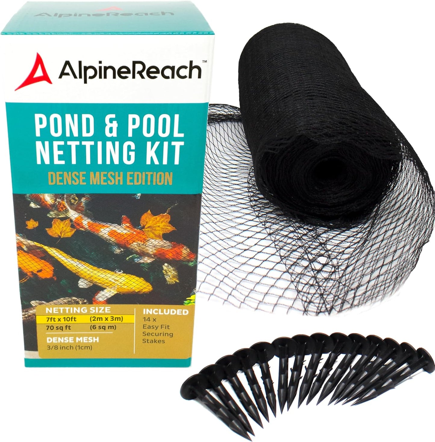 AlpineReach 7x10 ft Koi Pond Net: Protects Koi from Predators