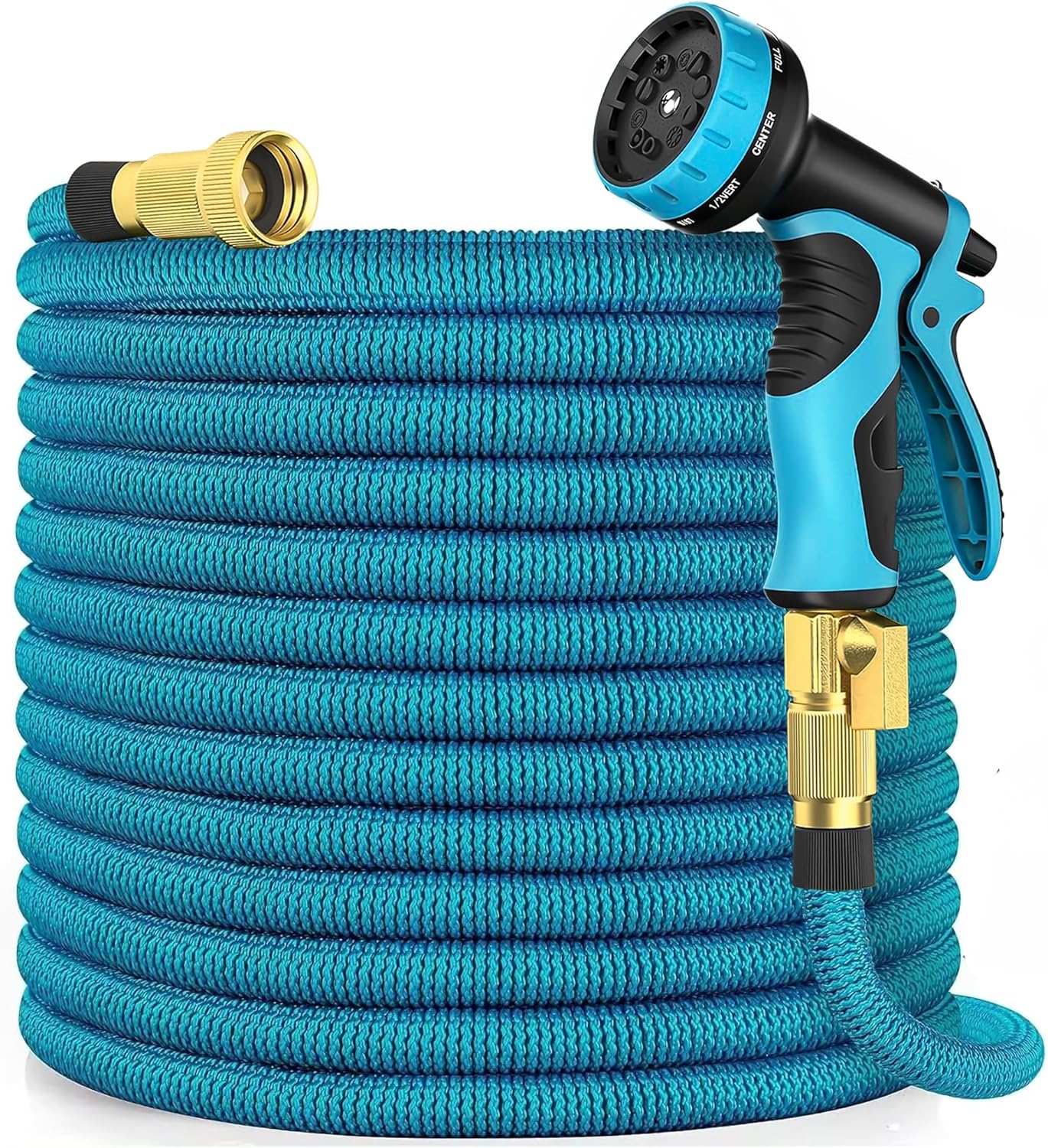 Expandable Garden Hose 100 ft with 10 Function Spray Nozzle