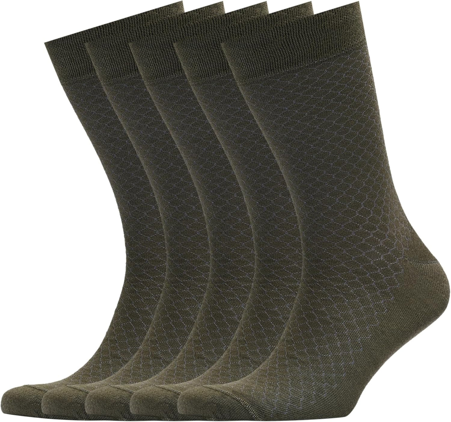 VRD Mens Dress Socks 5-Pack Bamboo Crew Socks for Men Gift