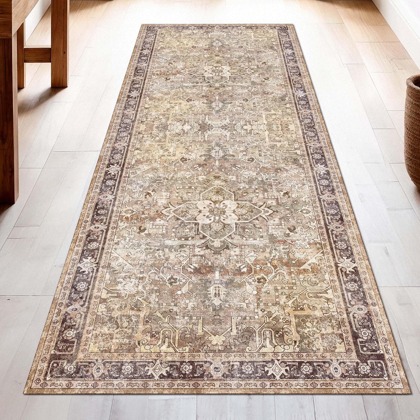 Washable Runner Rug 2.5x8 for Hallways and Entryways