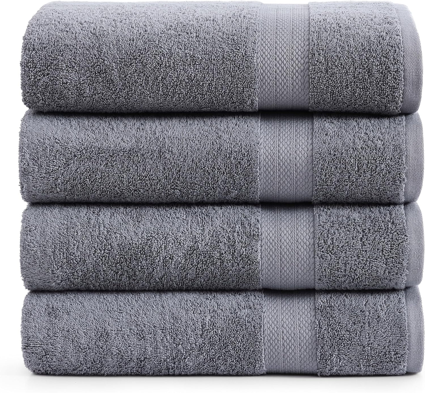 100% Cotton Bath Sheets Set - Extra Large Soft Towels 35x66