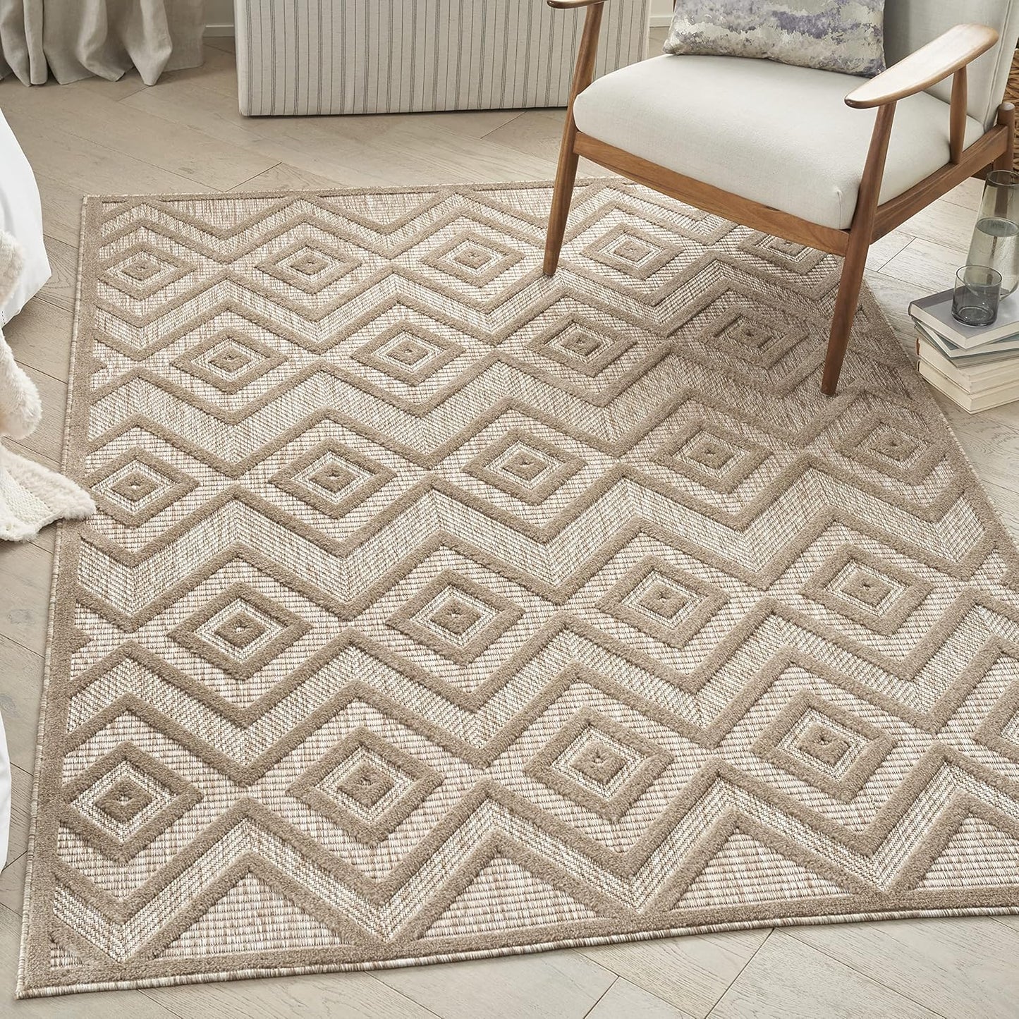 Nourison Home Versatile Indoor/Outdoor Natural Beige Area Rug