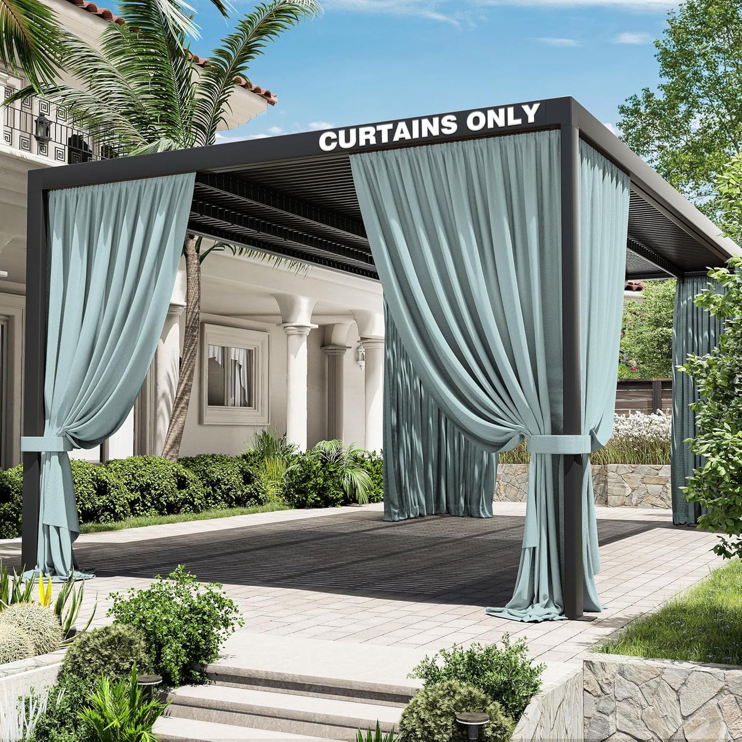 Gazebo Universal Replacement Privacy Curtain for 12ftx20ft Gazebo