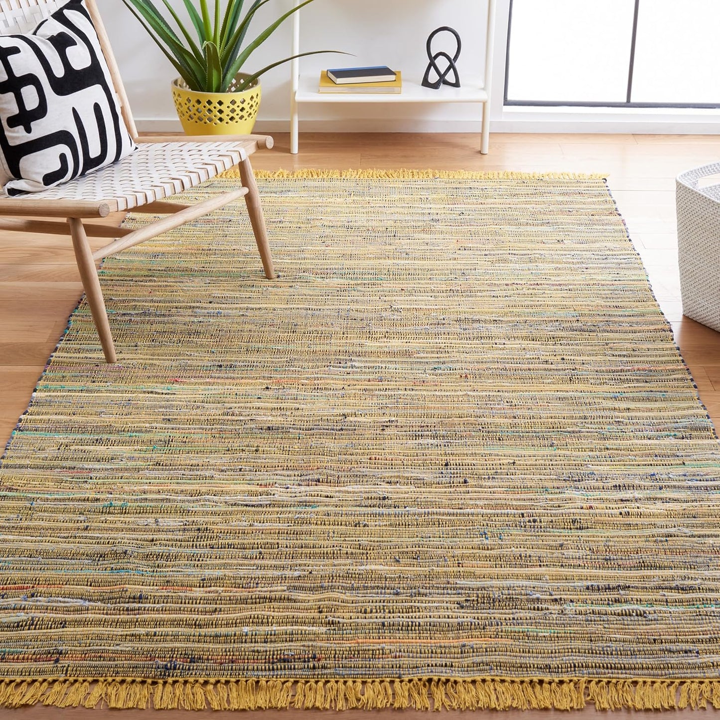 SAFAVIEH Rag Rug Collection Area Rug - Handmade Boho Stripe