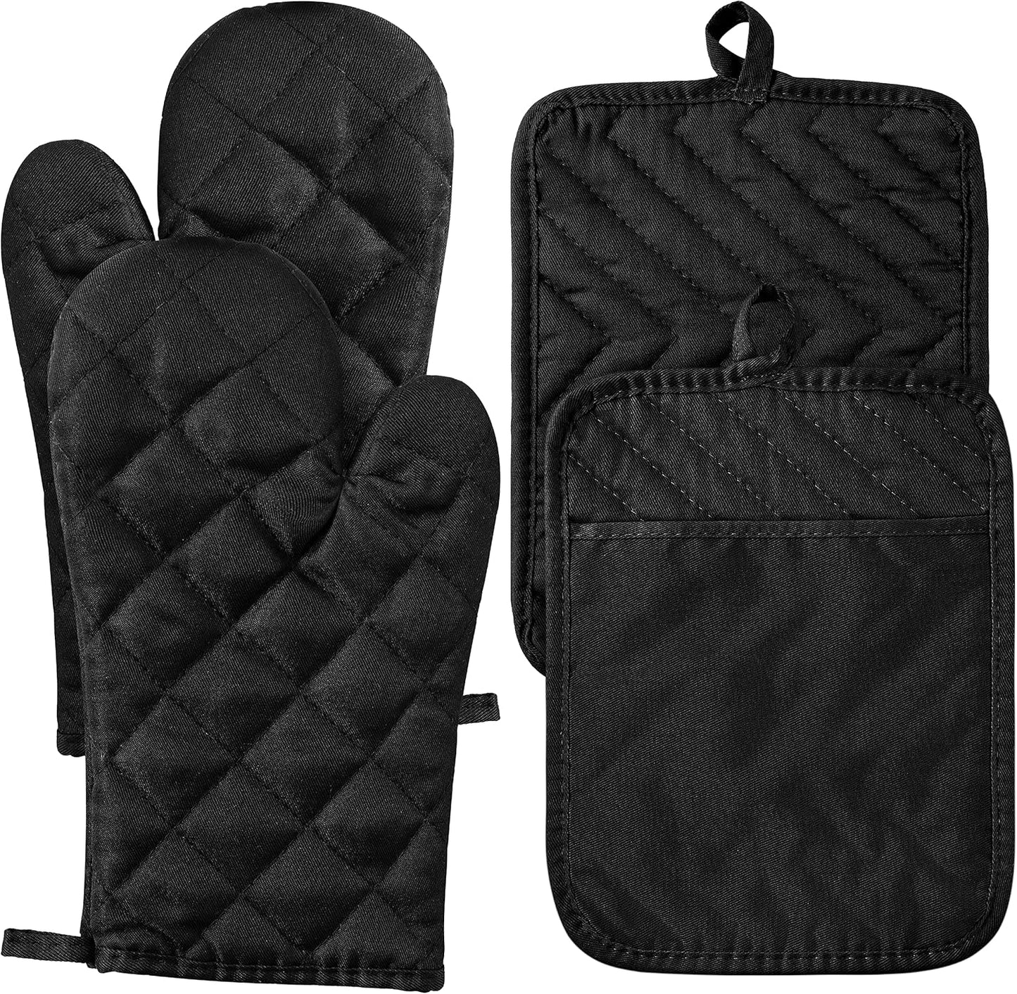 R HORSE Heat Resistant Oven Mitts Set with Pocket