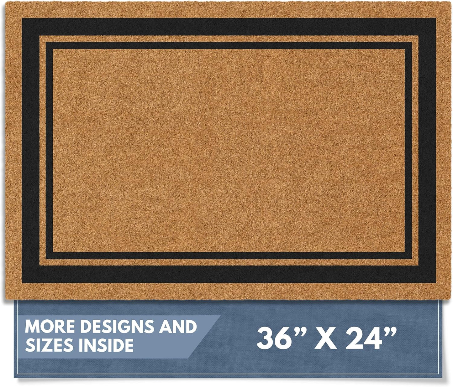 Natural Coco Coir Heavy Duty Backing Doormat for Entryways