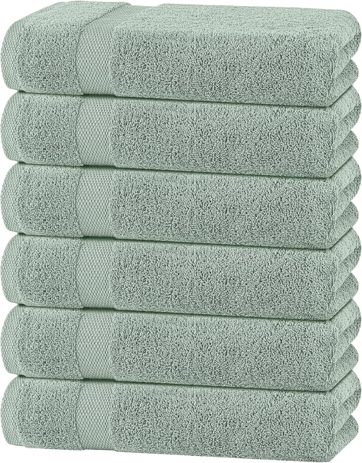Wealuxe Green Bath Towels Set - Soft, Absorbent, Quick Dry