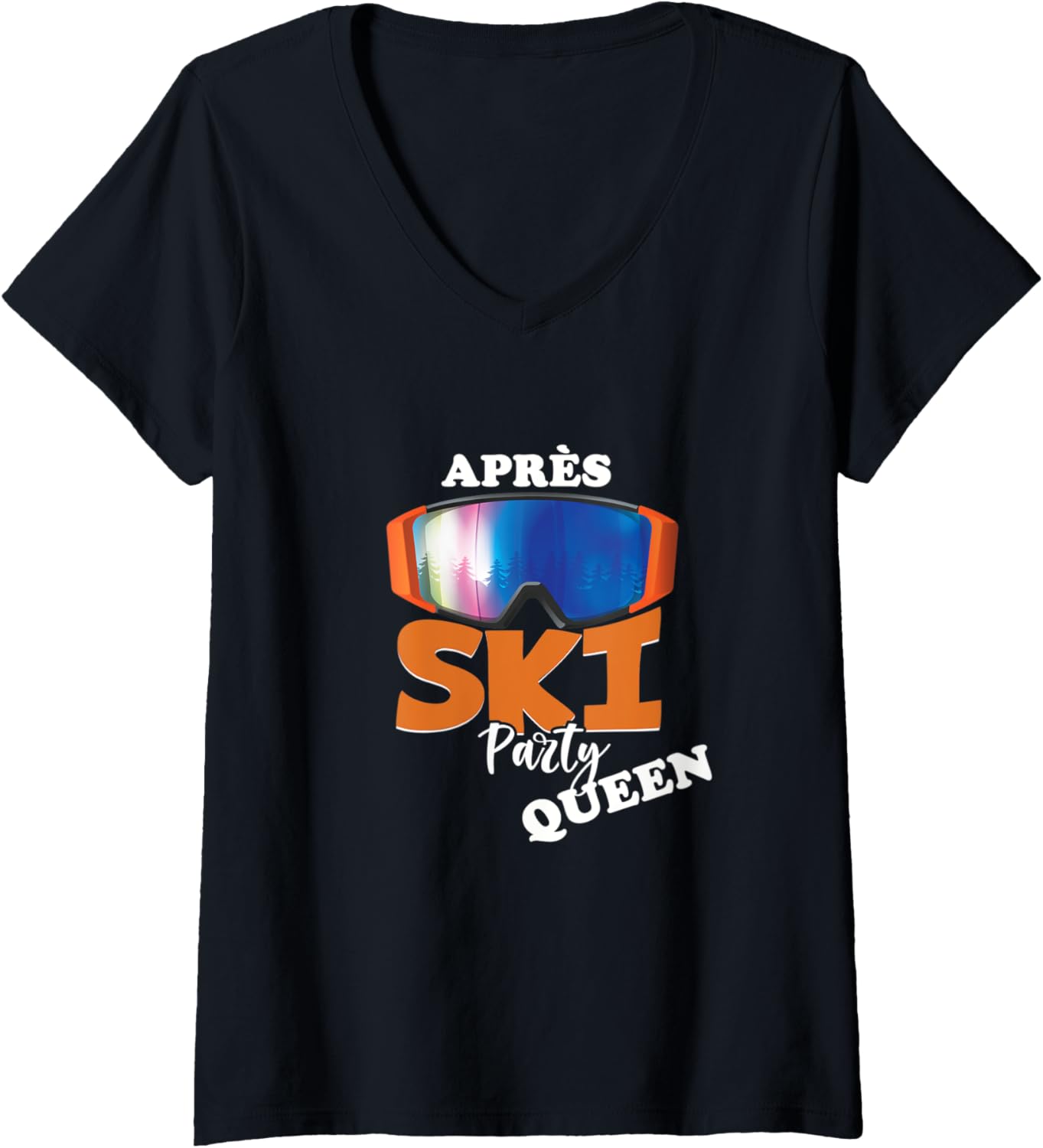 Stay Stylish on the Slopes with our Apres Ski V-Neck Tee!