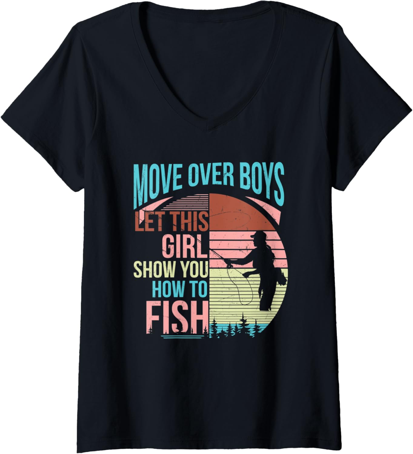 Hot Spot Fishing V-Neck: Reel in Style