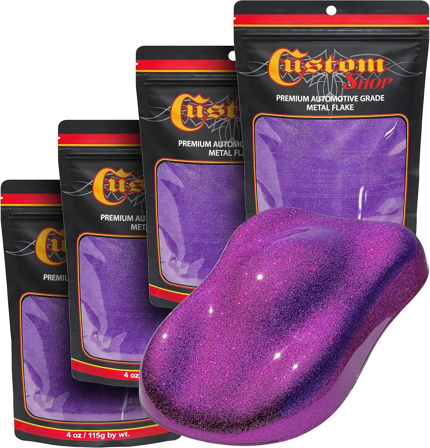 Custom Shop Metal Flake for Automotive Paint, Deep Purple 4oz